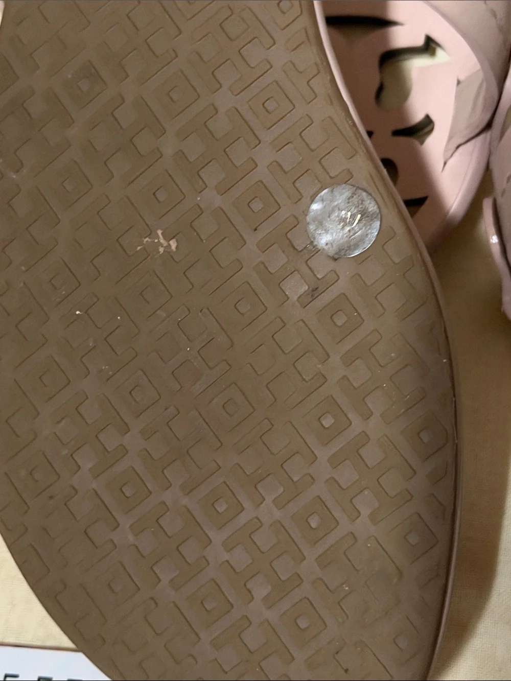 Tory Burch Shell Pink Miller Studded Leather Thong Sandal